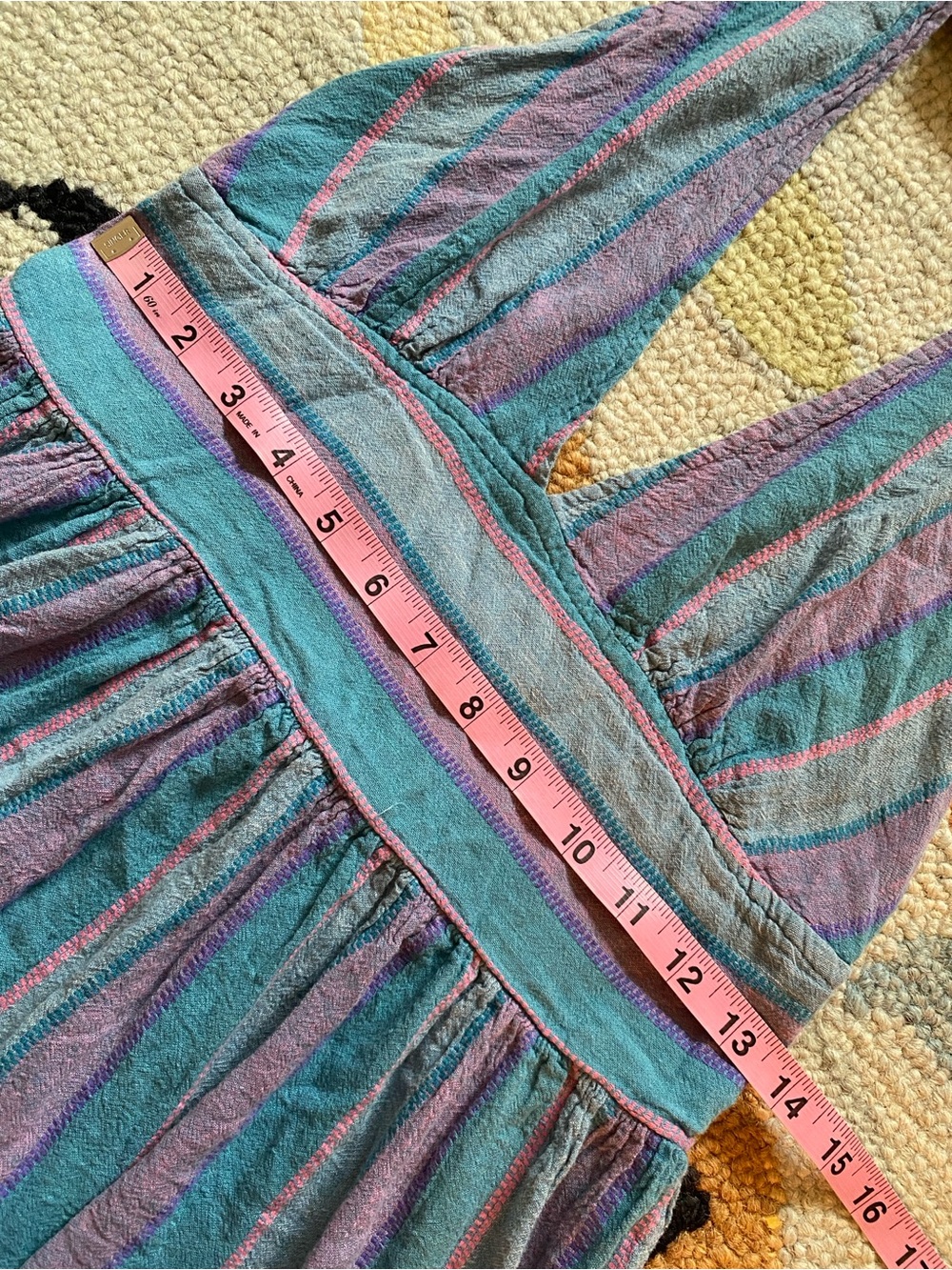 UO Betsey Linen Halter Midi Dress - Blue Motif - Picture 10 of 16